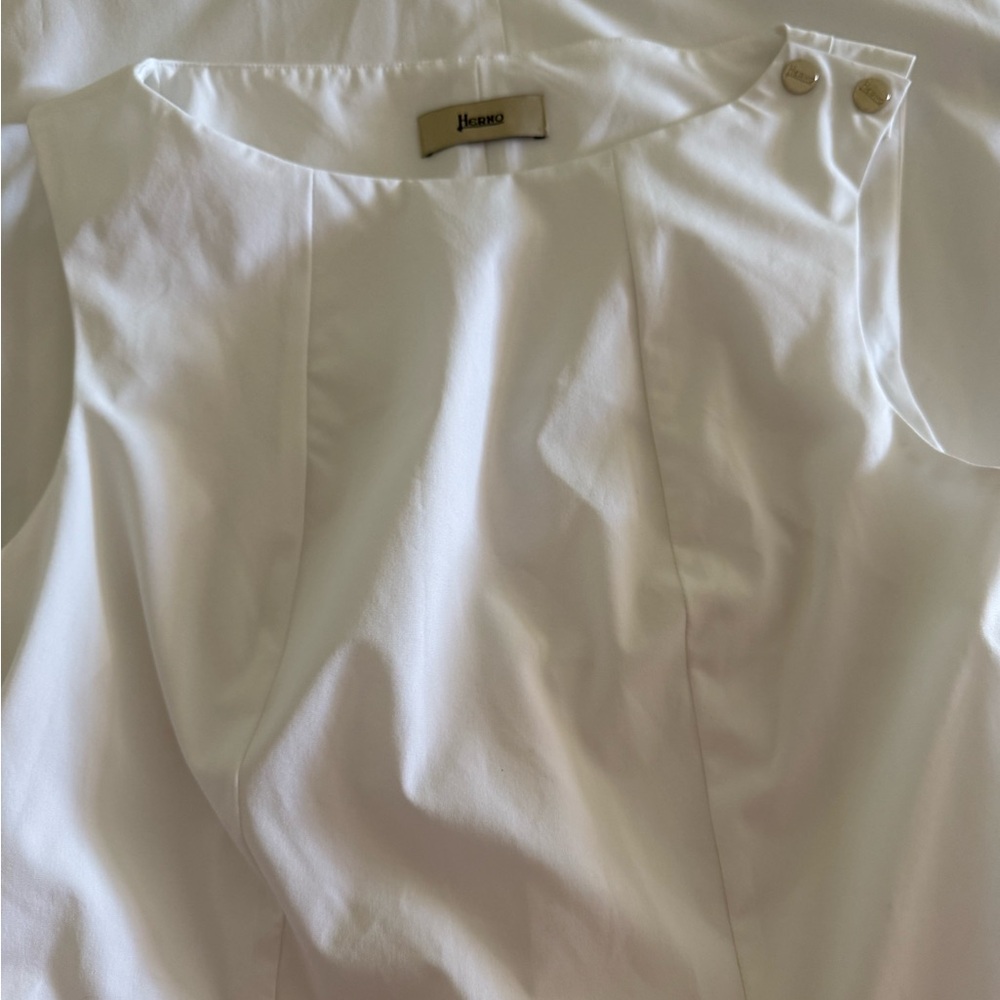 Herno White Maxi Dress - Picture 2 of 7